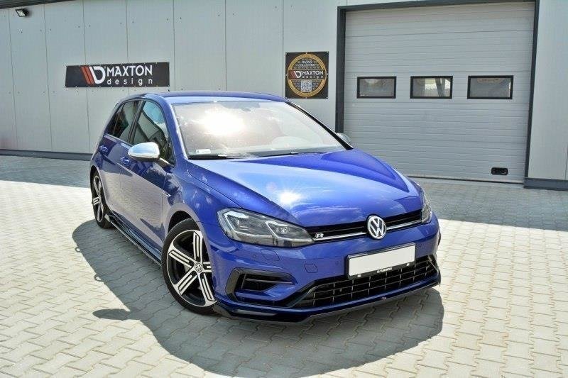 Maxton Front Ansatz V.2 für VW Golf 7 R / R-Line Facelift schwarz Hochglanz VW-GO-7F-R-FD2-G