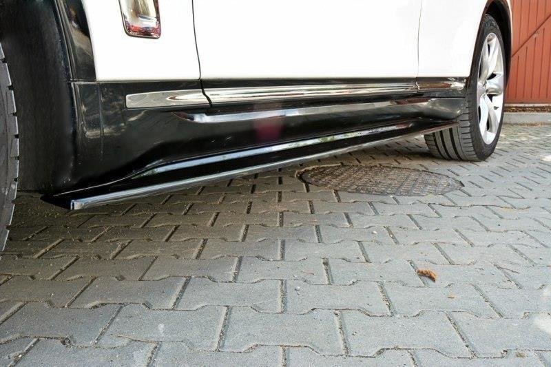 Maxton Seitenschweller Ansatz für INFINITI QX70 schwarz Hochglanz IN-QX-70-1F-SD1-G