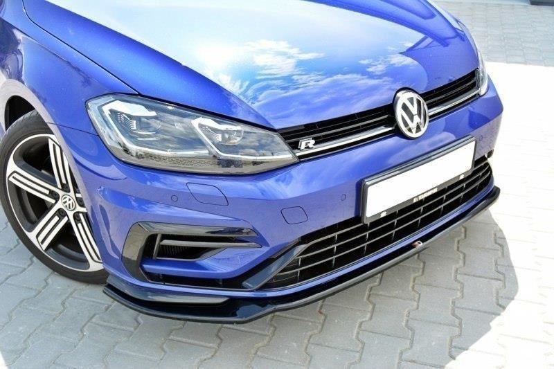 Maxton Front Ansatz V.3 für VW Golf 7 R / R-Line Facelift schwarz Hochglanz VW-GO-7F-R-FD3-G