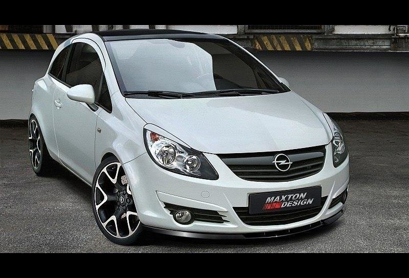 Maxton Front Ansatz für OPEL CORSA D (vor Facelift) schwarz Hochglanz OP-CO-D-FD1-G