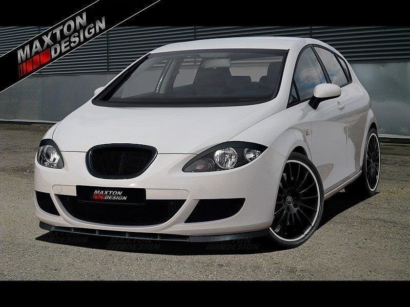 Maxton Front Ansatz für SEAT LEON MK2 (vor Facelift) schwarz Hochglanz SE-LE-2-FD1-G