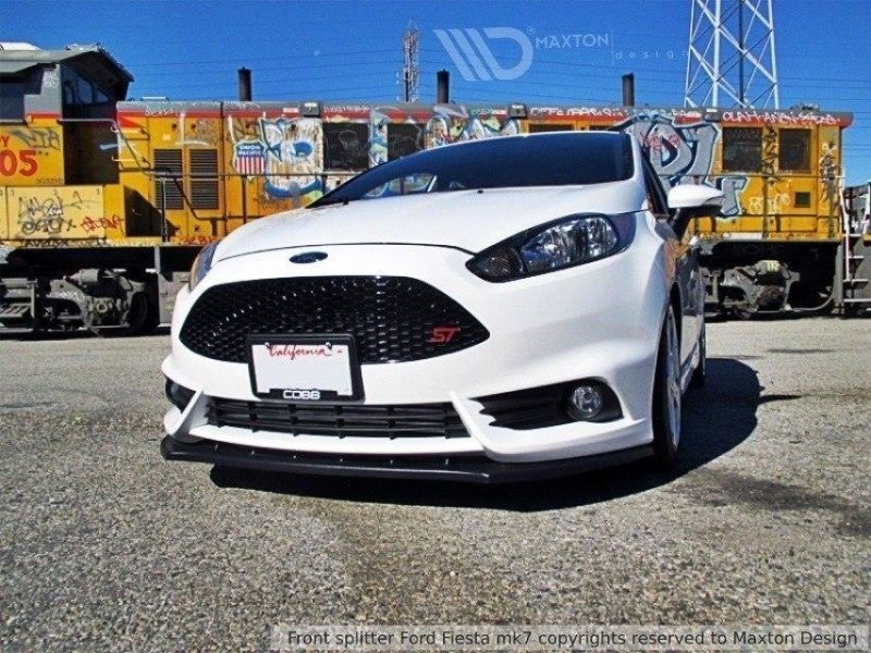 Maxton Front Ansatz V.1 für Ford Fiesta ST Mk7 FL schwarz Hochglanz FO-FI-7F-ST-FD1-G