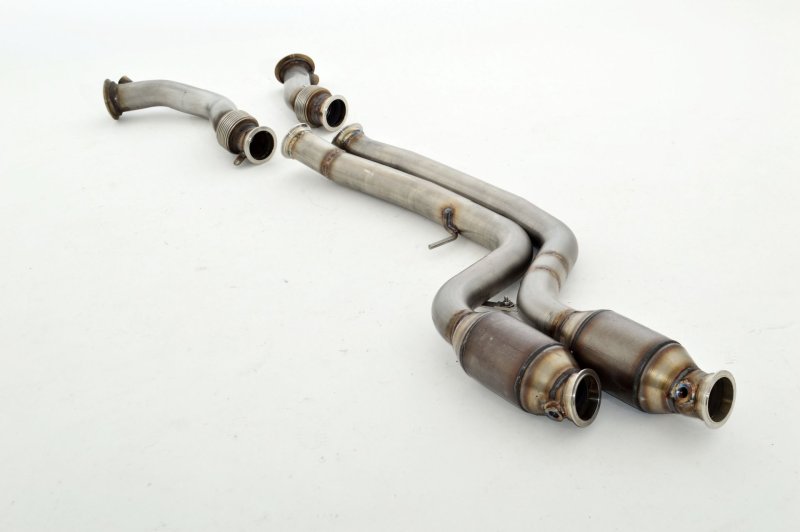 Friedrich Motorsport 2x70mm Downpipe mit 200 Zellen Sport-Kat. Edelstahl 881371T-DPKATG