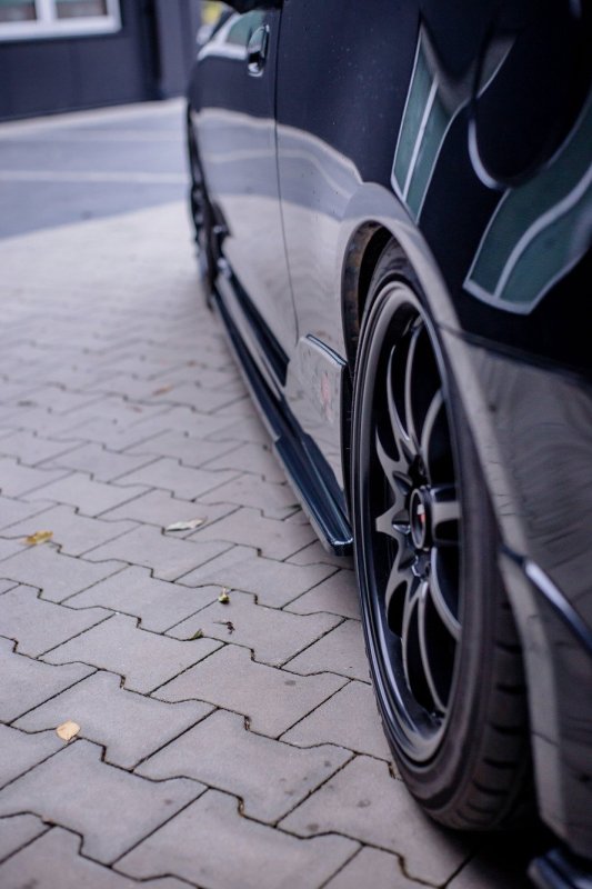 Maxton Seitenschweller Ansatz für HONDA CIVIC EP3 (MK7) TYPE-R/S FACELIFT schwarz Hochglanz HO-CI-7-TYPE-R/S-SD1-G