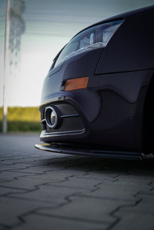 Maxton Front Ansatz für Audi A6 S-Line C6 FL  schwarz Hochglanz AU-A6-C6F-SLINE-FD1-G