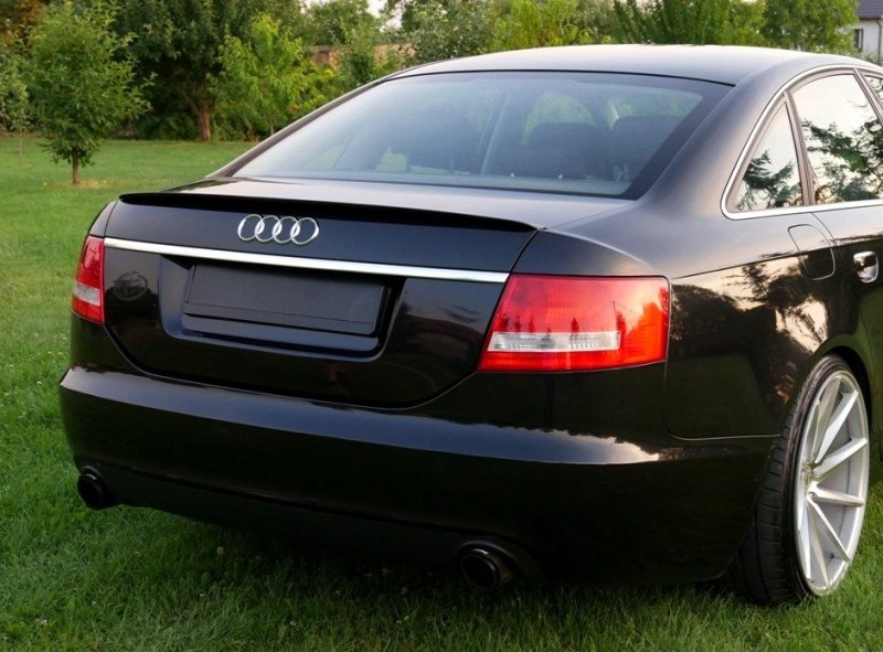 Maxton Spoiler CAP für Audi A6 S-line C6 Limousine schwarz Hochglanz AU-A6-C6-SLINE-CAP1-G