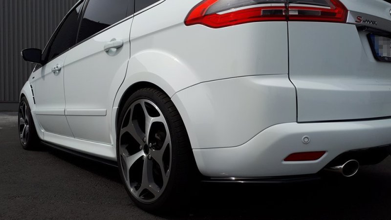 Maxton Heck Ansatz Flaps Diffusor für Ford S-Max Titanium Mk1 FL Carbon Look  FO-SMAX-1F-RSD1-C
