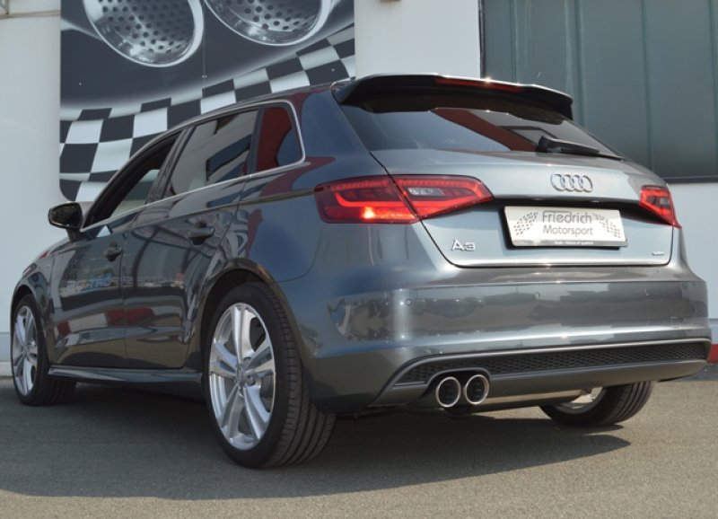 Friedrich Motorsport 76mm Sportendschalldämpfer Audi A3 8V Sportback Quattro 971054T-x3-X
