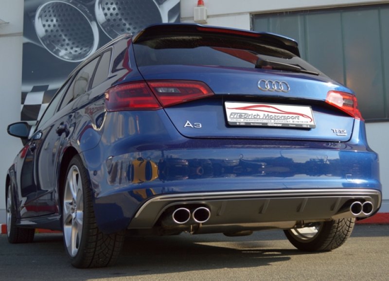 Friedrich Motorsport 76mm Duplex-Sportendschalldämpfer Audi A3 8V Sportback Quattro 971054TD-x3-X