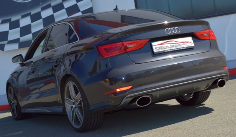 Friedrich Motorsport 76mm Duplex-Sportendschalldämpfer Audi A3 8V Limousine Quattro 971058TD-x3-X