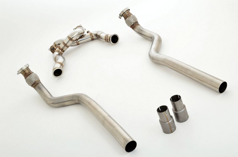 Friedrich Motorsport 2x 76mm Downpipe Edelstahl 981060R-X3-DP