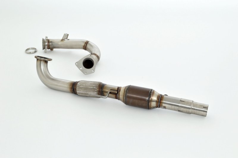 Friedrich Motorsport 76mm Downpipe mit 200 Zellen Sport-Kat. Edelstahl 981138-X3-DPKATG