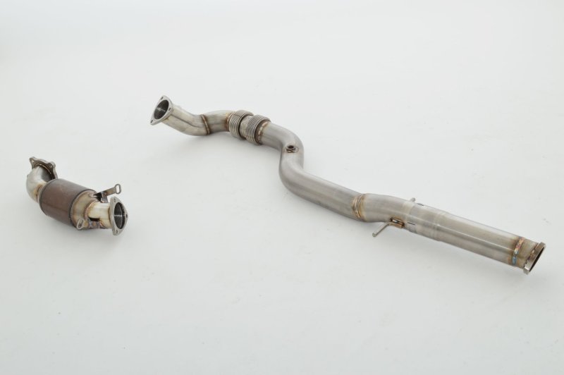 Friedrich Motorsport 76mm Downpipe mit 200 Zellen Sport-Kat. Edelstahl 981166BT-X3-DPKATG