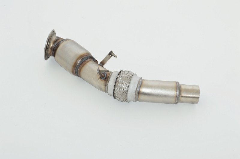Friedrich Motorsport 76mm Downpipe mit 200 Zellen Sport-Kat. Edelstahl 981368-X3-DPKA