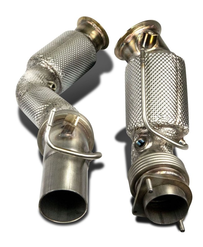 Friedrich Motorsport 2x80>>>65mm Downpipe mit 200 Zellen HJS Sport-Kat. Edelstahl 981371OT-DPKAHJS