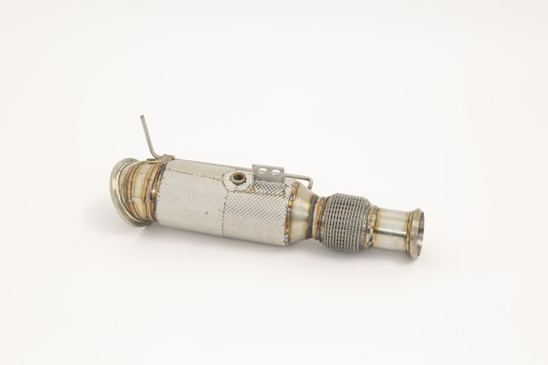Friedrich Motorsport 114>>>76mm Downpipe mit 200 Zellen HJS Sport-Kat. Edelstahl 981376T-DPKAHJS
