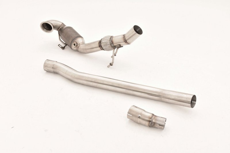 Friedrich Motorsport 76mm Downpipe mit 200 Zellen Sport-Kat. Edelstahl 981455-X3-DPKATG