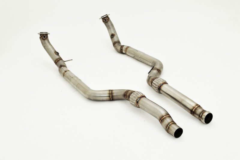 Friedrich Motorsport 2x 76mm Downpipe-Unterteil Edelstahl 981621-X3-DP