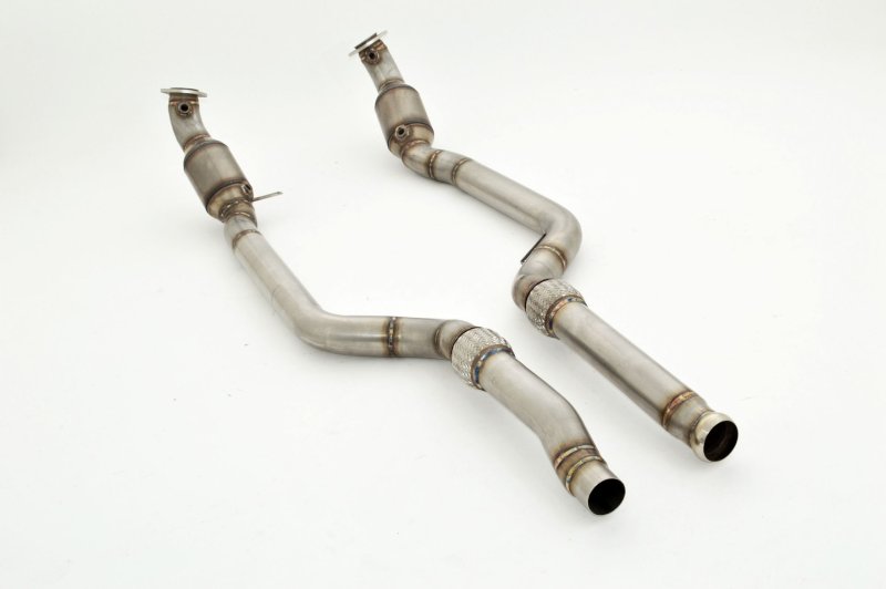 Friedrich Motorsport 2x 76mm Downpipe-Unterteil mit 200 Zellen Sport-Kat. 981621-X3-DPKAEU6