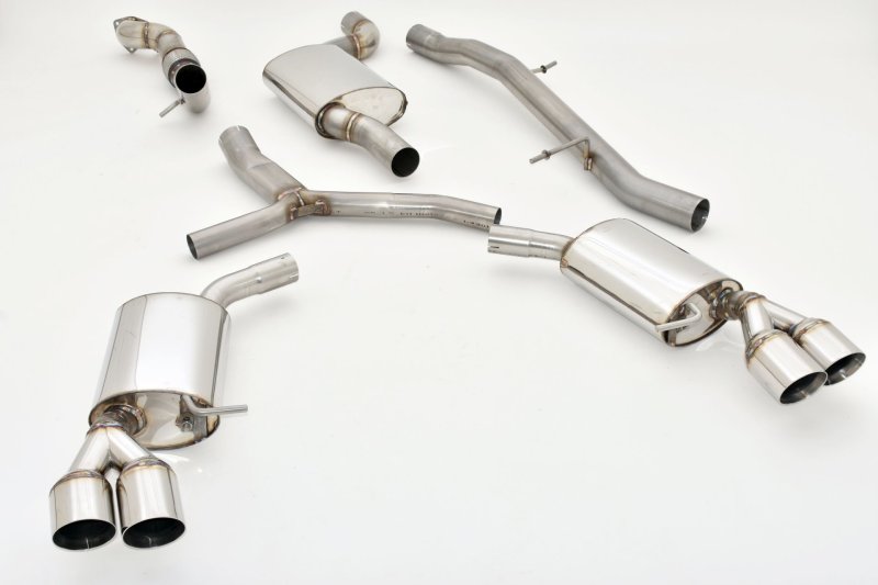 Friedrich Motorsport 76mm Duplex-Anlage Audi A4 B9 (B8/8W) Limousine und Avant Quattro 991076T-x3-X