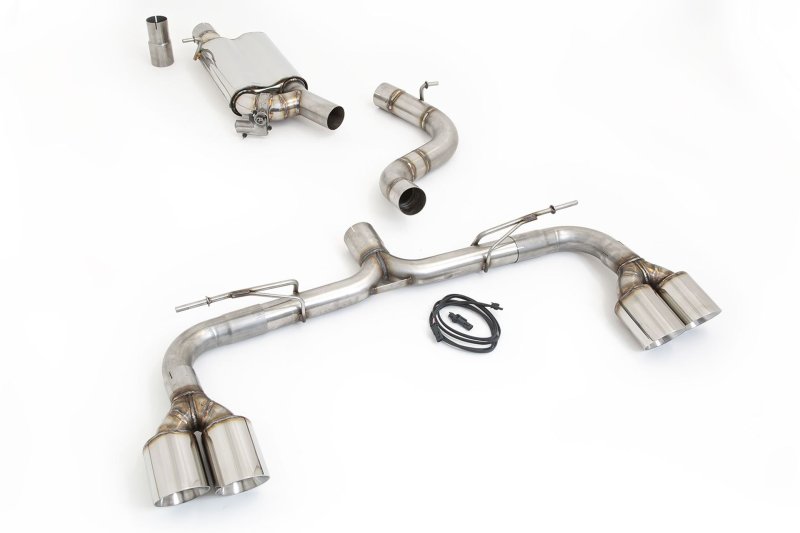 Friedrich Motorsport 76mm Duplex-Anlage mit originaler Klappensteuerung VW Golf VIII R 991480RKL-X3-X
