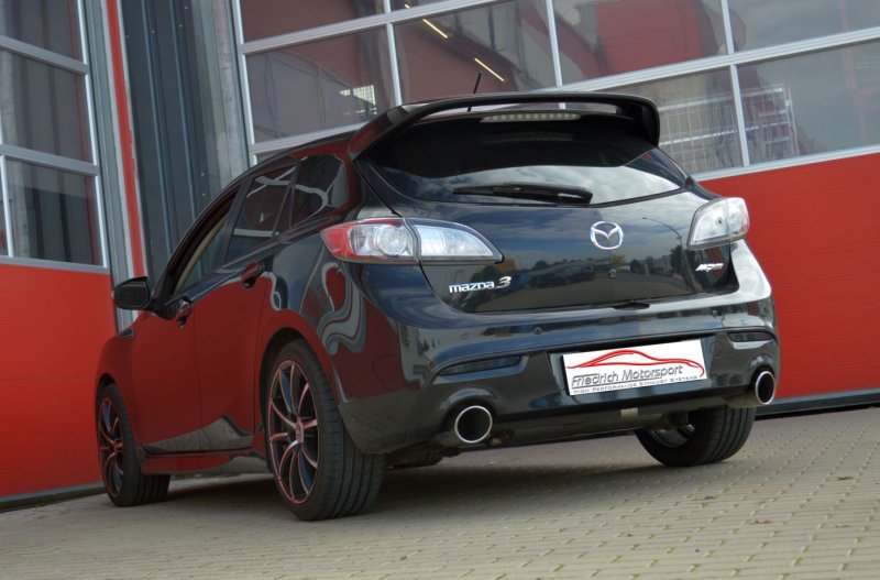 Preview: Friedrich Motorsport 3 Zoll (76mm) Duplexanlage Mazda 3 MPS (BL) 992207T-x3-X