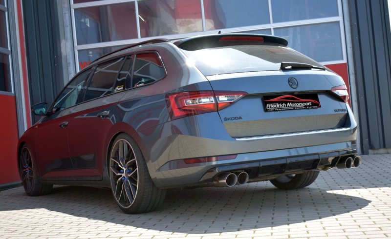 Friedrich Motorsport 76mm Duplex-Anlage mit originaler Klappensteuerung Skoda Superb 3V (3T) 992520KLT-x3-X