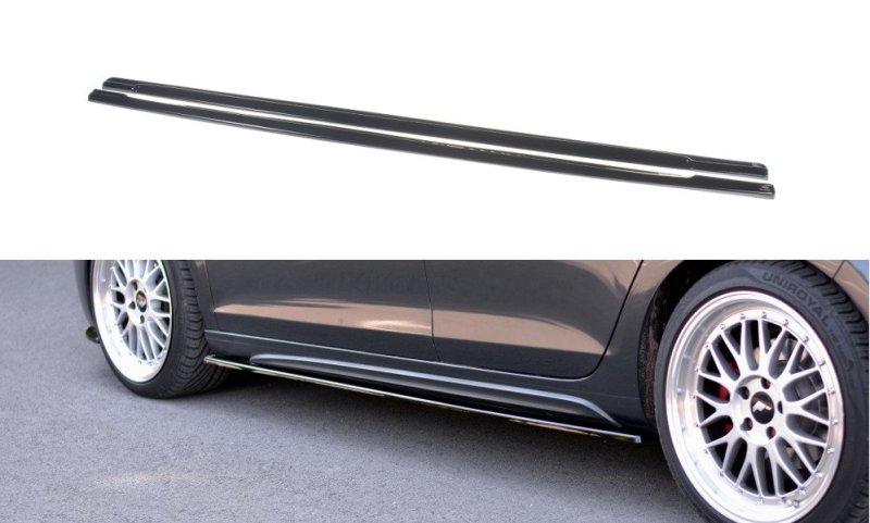 Maxton Seitenschweller Ansatz für VW GOLF 6 GTI/ GTD schwarz Hochglanz VW-GO-6-GTD-SD1-G