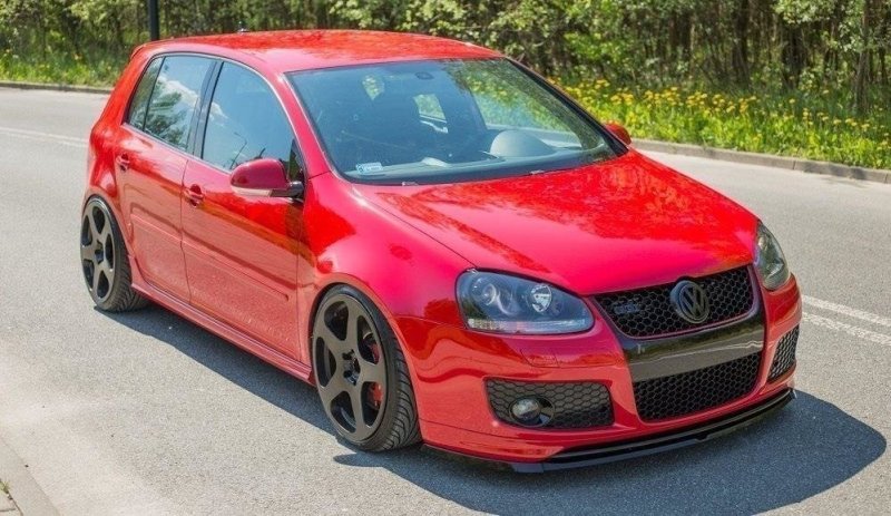 Maxton Front Ansatz für VW GOLF 5 GTI (FÜR GTI 30TH Frontansatz) schwarz Hochglanz VW-GO-5-30TH-FD1-G