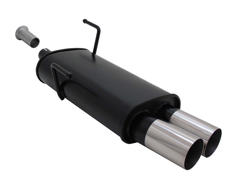 Novus Sport Endschalldämpfer für Peugeot 206 2x76mm RL-Design A2062E76RL