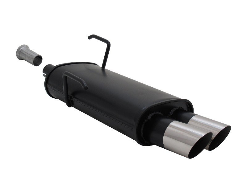 Novus Sport Endschalldämpfer für Peugeot 206 2x76mm MS-Design A2062E76S