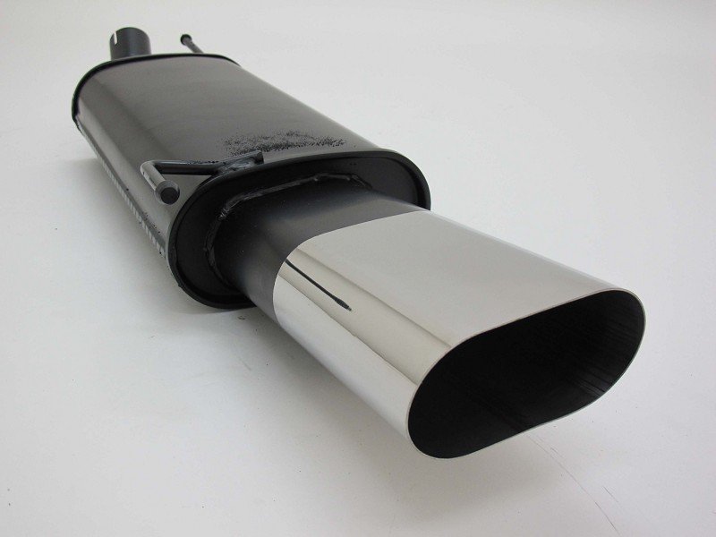 Novus Sport Endschalldämpfer 135x75mm scharfkantig für VW Golf 3 / Golf 4 Cabrio A2532E0S