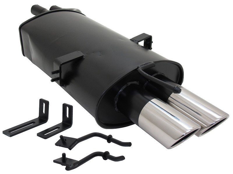 Novus Sport Endschalldämpfer für BMW E46 320 / 325 / 330 2x76mm SR-Design A3032E76SR