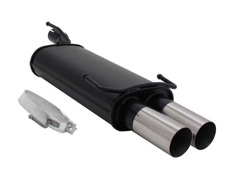 Novus Sport Endschalldämpfer für Opel Astra F / Opel Kadett E 2x76mm RL-Design A3882E76RL