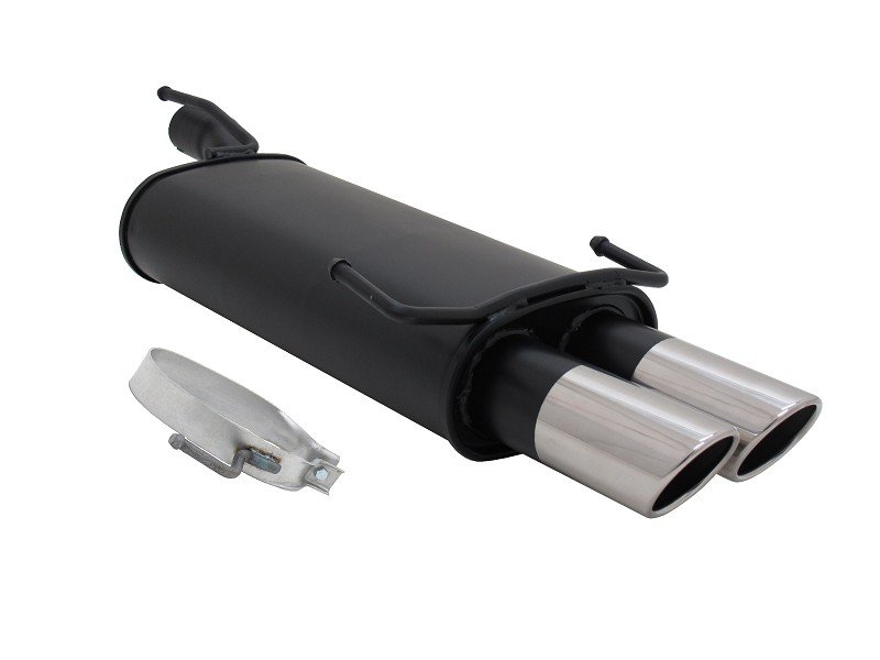 Novus Sport Endschalldämpfer für Opel Astra F / Opel Kadett E 2x76mm SR-Design A3882E76SR