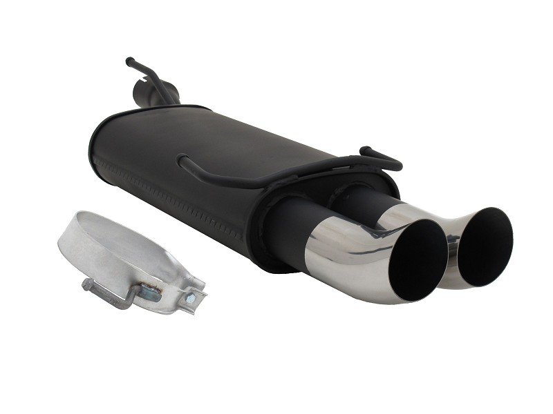 Novus Sport Endschalldämpfer für Opel Astra F / Opel Kadett E 2x76mm DTM A3882ED76