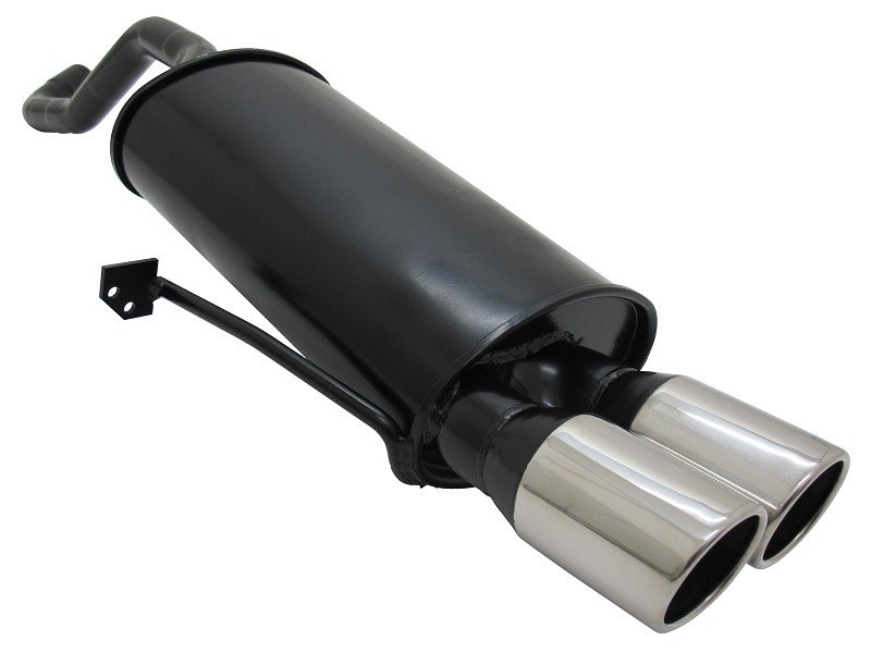 Novus Sport Endschalldämpfer für Renault Clio 3 2x76mm SR-Design A4492E76SR
