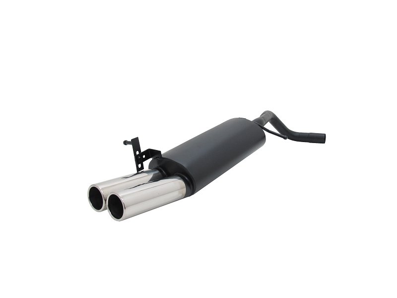 Novus Edelstahl Sport Endschalldämpfer für VW Polo 9N / 9N3 2x76mm E3332E76
