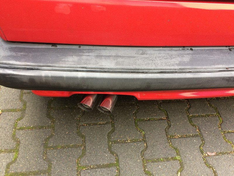 Novus Sportauspuff Anlage 60mm Edelstahl für VW Golf 2 16V Look 2x60mm EA1902E60