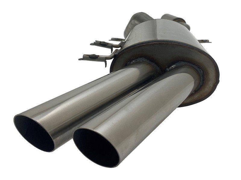 Novus Sportauspuff Anlage 60mm Edelstahl für VW Scirocco 2 16V Look 2x55mm EA2272E55S