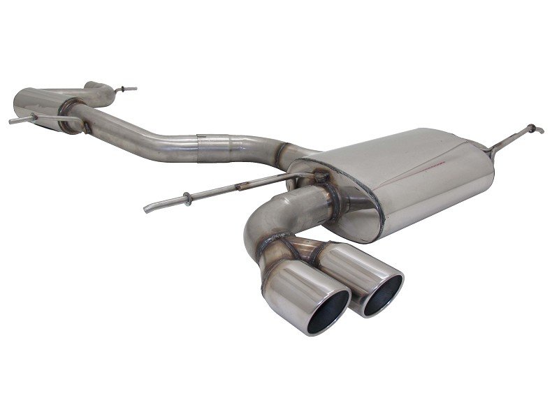 Novus 70mm Sportauspuff Anlage Edelstahl für VW Golf 5 GTi / VW Scirocco 2x76 SR-Design EA2962E76SR