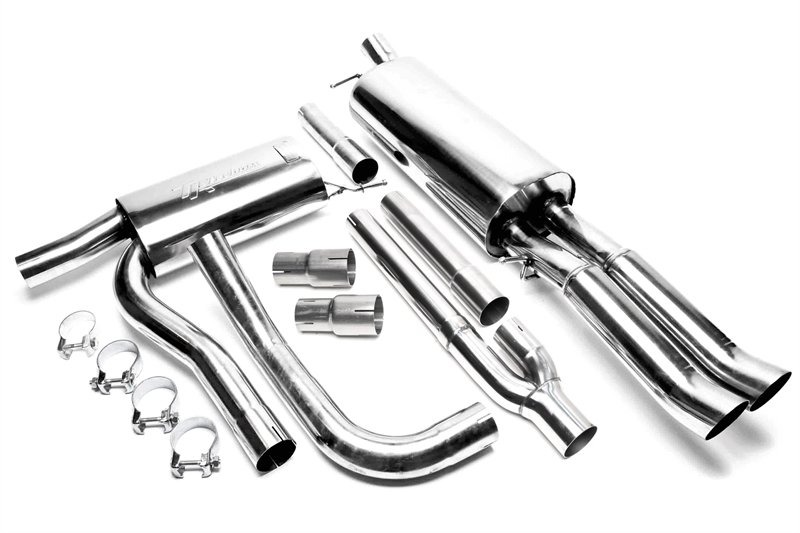 TA Technix Edelstahlanlage Audi A4 Limousine, Avant 8D,B5 2x76mm DTM rund + scharf EVOA4AED76