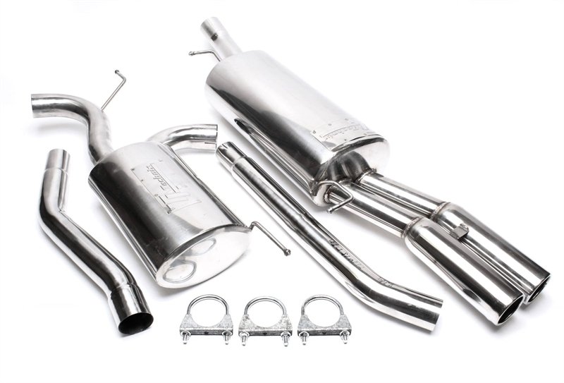TA Technix Edelstahlanlage Audi A6 Limousine, Avant 4B 2 x 76mm rund + gebördelt EVOA6AE276