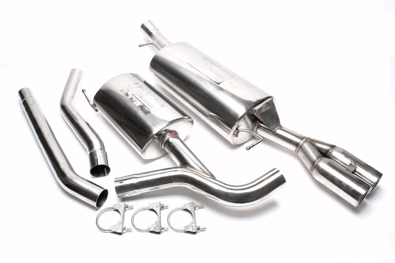TA Technix Edelstahlanlage Audi A6 Limousine, Avant 4B 2 x 76mm rund + gebördelt EVOA6TA276