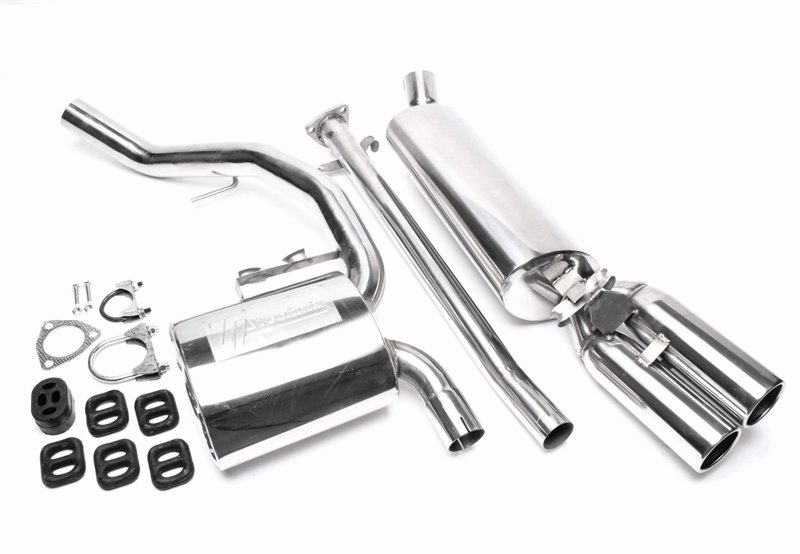 TA Technix Edelstahlanlage Opel Calibra A 2 x 76mm rund + gebördelt EVOCAAE276