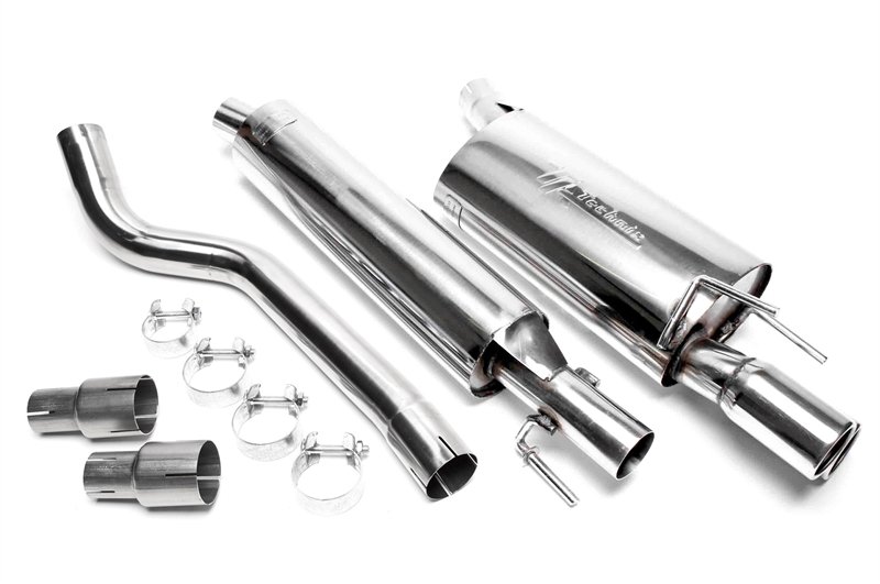 TA Technix Edelstahlanlage Opel Corsa B S93 2x76mm rund + gebördelt EVOCOBAE276