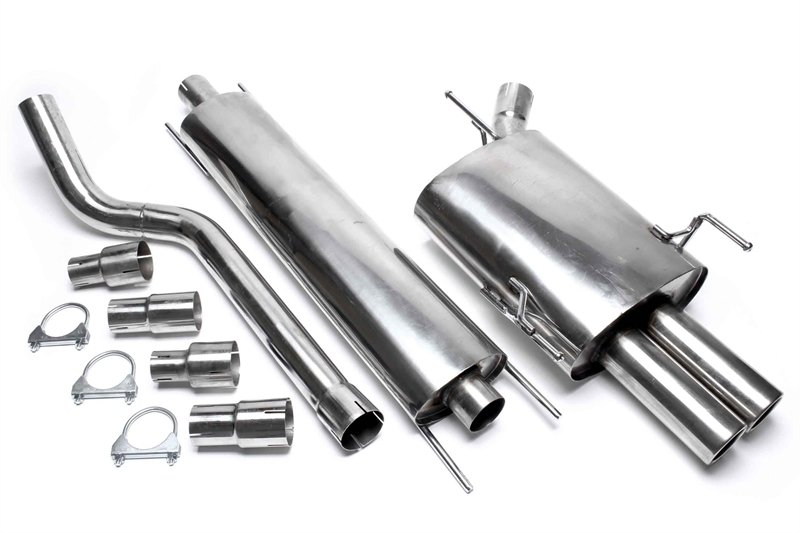 TA Technix Edelstahlanlage Opel Corsa C 2x76mm rund + gebördelt EVOCOCAE276