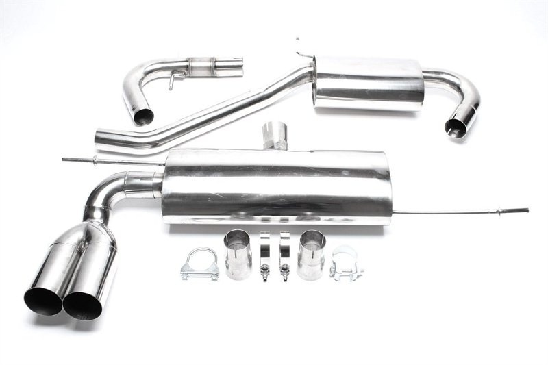 TA Technix Edelstahlanlage Audi A3 8P 2x76mm rund + scharf *EVOG5AE276S
