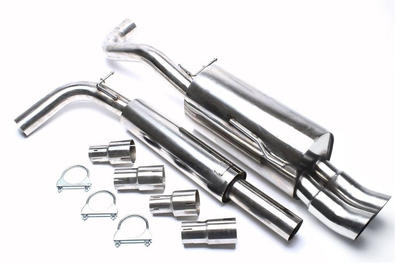 TA Technix Edelstahlanlage VW Lupo 2x76mm rund + scharf EVOLUAED76