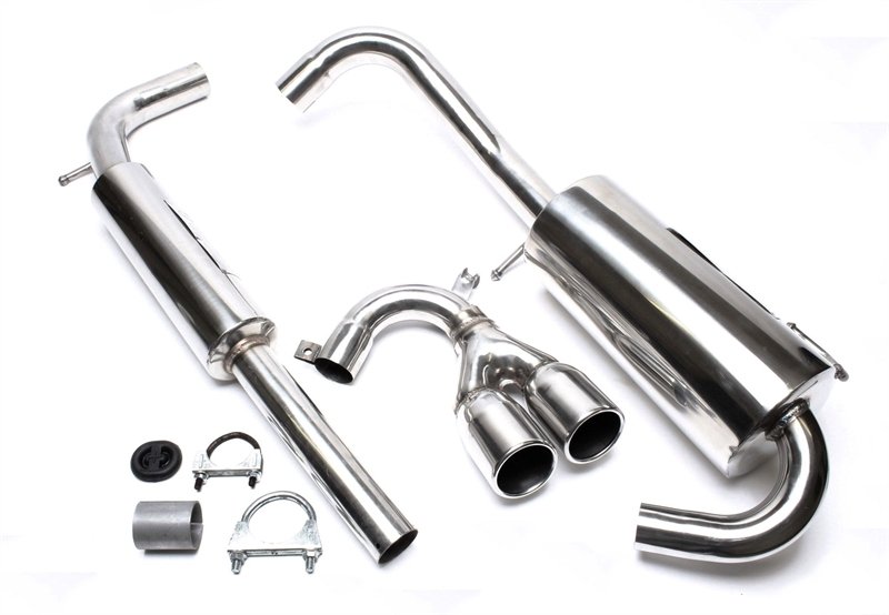 TA Technix Edelstahlanlage VW Lupo 2 x 76mm rund + gebördelt EVOLUMAE276